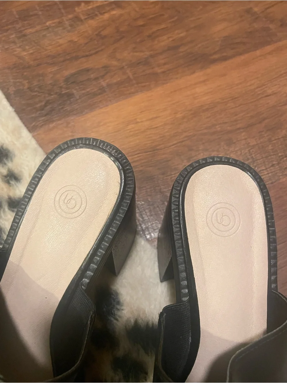 Urban Outfitters Black Platform Mule Heels